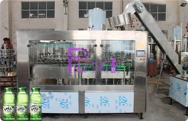 20000BPH دستگاه پرکننده آب آلوئه خمیر بطری شیشه ای بطری شیشه ای گاز پر کردن خط 3 در 1