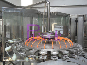 دستگاه پرکن بطری شیشه ای برنج صنعتی 3 - در - 1 خط پر کردن داغ