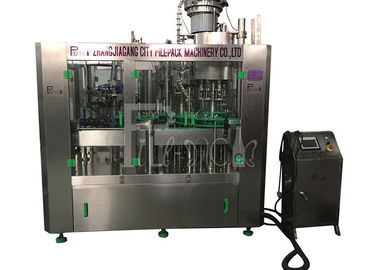 شراب آب معدنی آب گازدار PET شیشه پلاستیک 3 در 1 دستگاه پر کننده بطری Monobloc / تجهیزات / خط / گیاه / سیستم