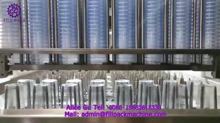 2227 J119 In-Line 8-استیشن لیوان ماشین لباسشویی، پر کردن، و رول فیلم مهر و موم ماشین