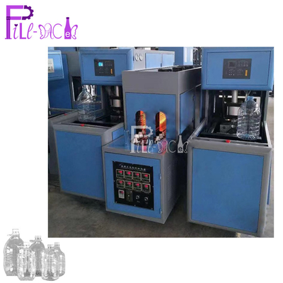 دستگاه دمنده نیمه اتوماتیک PET 1 حفره 2 دمنده + 1 بخاری / تجهیزات دمنده بطری برای 5 - 10 لیتر