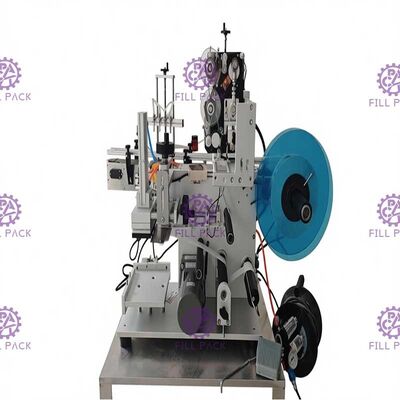 دستگاه برچسب زدن بطری برچسب چسب 1800BPH نیمه اتوماتیک برای بطری مربعی 3 طرف