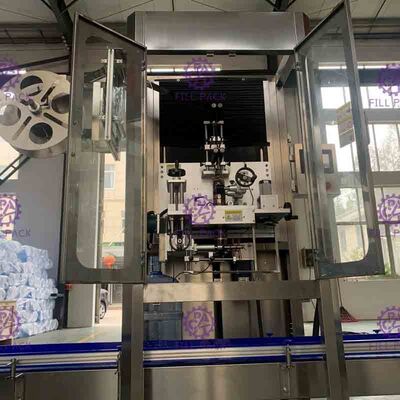 0-50BPM فولاد ضد زنگ گالن بطری برچسب ماشین PLC کنترل