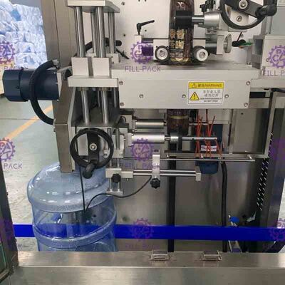 0-50BPM فولاد ضد زنگ گالن بطری برچسب ماشین PLC کنترل