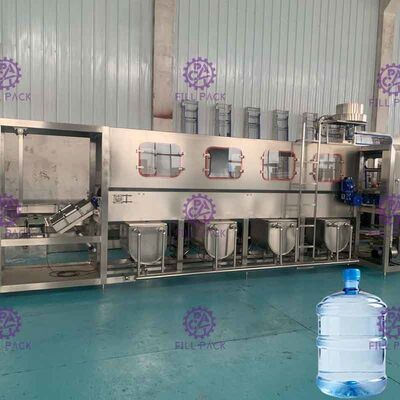 2 خط 5 گالن دستگاه پرکن آب / گیاه 300 BPH برای آب معدنی