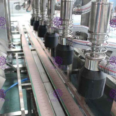 PLC کنترل دستگاه های پرکن مایع با دارنده گالن فولاد ضد زنگ