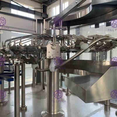 3 در 1 دستگاه پرکن بطری پلاستیکی مونو بلوک برای آب معدنی 18 سر