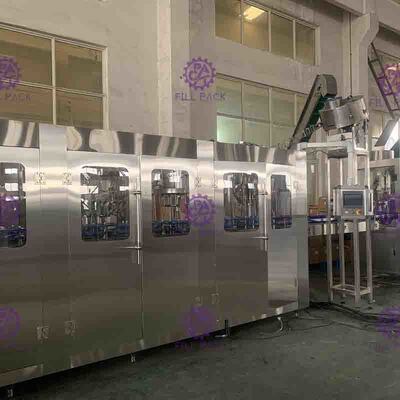 Monoblock 3 در 1 دستگاه پرکن بطری آب PLC کنترل و لمسی صفحه نمایش