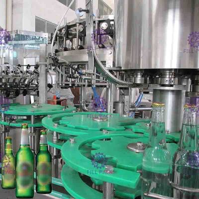 بطری آبجو 3 در 1 دستگاه شستشوی پر کردن دستگاه، مایع پرکننده تجهیزات