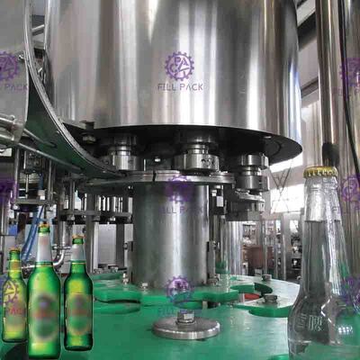 درب های تاج بطری شیشه ای 330 میلی لیتری دستگاه پر کردن آبجو با شیرهای NANQING