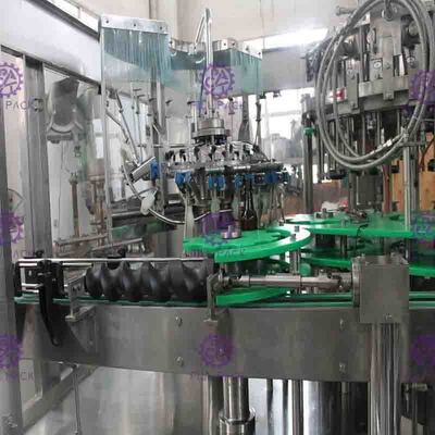3 در 1 بطری شیشه ای ماشین لباسشویی پر کردن آبجو، خط پر کردن آبجو بطری