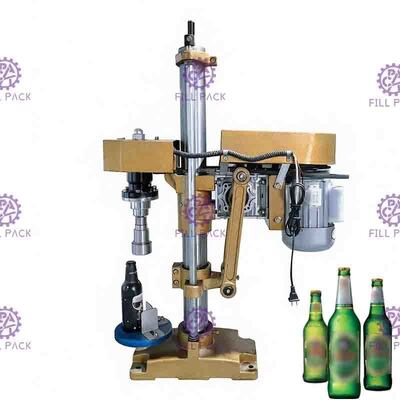 دستی دستگاه درب پرکننده نوشیدنی گازدار نیمه خودکار بطری شیشه ای آبجو