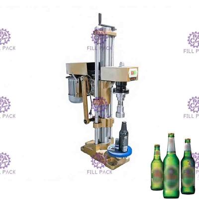 دستی دستگاه درب پرکننده نوشیدنی گازدار نیمه خودکار بطری شیشه ای آبجو