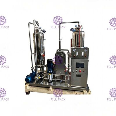 مخزن دوتایی با کارخانه کربناتور مبدل صفحه ای برای میکسر CO2 1500L / H