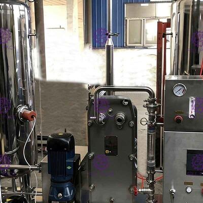 مخزن دوتایی با کارخانه کربناتور مبدل صفحه ای برای میکسر CO2 1500L / H