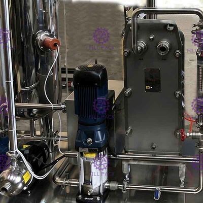مخزن دوتایی با کارخانه کربناتور مبدل صفحه ای برای میکسر CO2 1500L / H