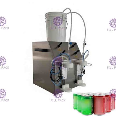 2 هد قوطی پرکن گازدار تجهیزات ماشین نیمه اتوماتیک 330ML 90mm