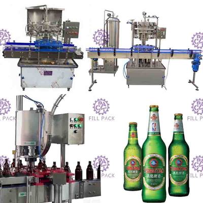 واشر بطری شیشه ای دوار کاملاً اتوماتیک 2000BPH برای دستگاه پرکن آبجو