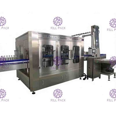 دستگاه پرکن شیشه ای بطری PLC خط تولید سرکه تولید 40 سر