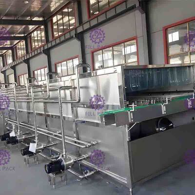 خط پر کردن فریزر بطری بسته بندی دستگاه استرلیزر بخار بخاری عایق لایه