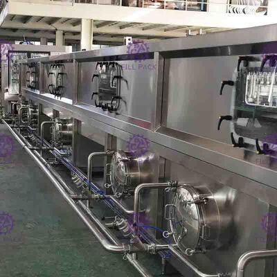 دستگاه خنک کننده آب بطری شیشه ای 36 ℃ - 85 ℃ برای ماشین پرکن داغ
