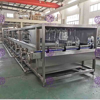 دستگاه خنک کننده آب بطری شیشه ای 36 ℃ - 85 ℃ برای ماشین پرکن داغ