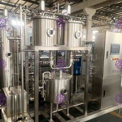 خط تولید اتوماتیک نوشیدنی نوشیدنی آب سدیم آب بالا مخلوط CO2 6000L / H