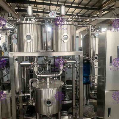 خط تولید اتوماتیک نوشیدنی نوشیدنی آب سدیم آب بالا مخلوط CO2 6000L / H