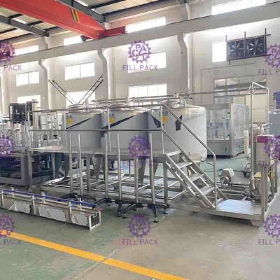 نوشیدنی چای 3000L/H سیستم کارخانه تجهیزات تهیه آبمیوه مخلوط با طعم لیچی