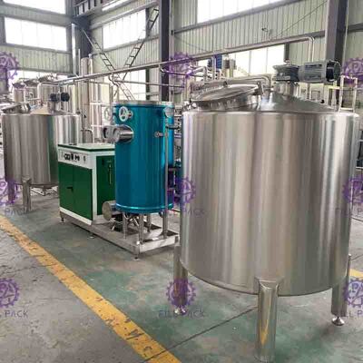 خط پردازش مخلوط آبمیوه نوشیدنی طعم دار 7000 لیتر در ساعت با استریل کننده بشقاب UHT