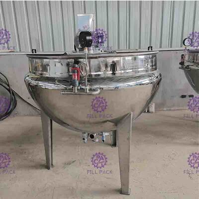 گرمایش برقی کتری بخار ژاکت دار صنعتی فولاد ضد زنگ با ظرفیت 400 لیتر