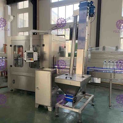 دستگاه پرکن آب آشامیدنی بطری روتاری 3 در 1 PET