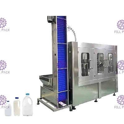 دستگاه/دستگاه پرکن شیر یکپارچه 3 در 1 بطری مونوبلاک اتوماتیک 6000BPH