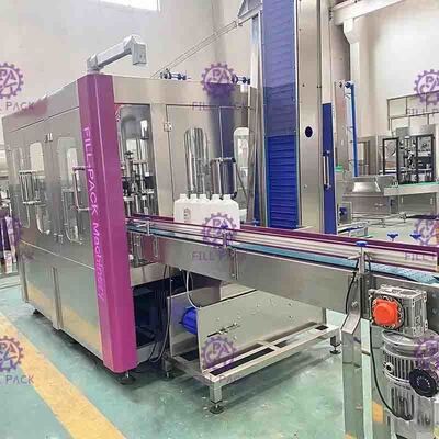 دستگاه/دستگاه پرکن شیر یکپارچه 3 در 1 بطری مونوبلاک اتوماتیک 6000BPH