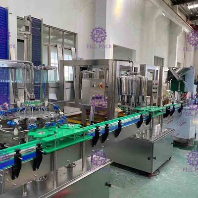 2000BPH مونوبلاک مواد معدنی آبکشی پرکننده ماشین دربندی نوع خطی