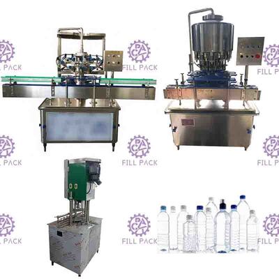 2000BPH دستگاه پر کردن آب آشامیدنی خودکار برای بطری کوچک PET