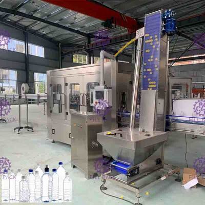 دستگاه درب پرکن آب معدنی 3 در 1 تک بلوک آبکشی بطری پلاستیکی 10000BPH