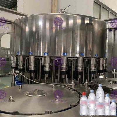 دستگاه درب پرکن آب معدنی 3 در 1 تک بلوک آبکشی بطری پلاستیکی 10000BPH