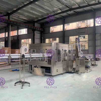 PLC کنترل خط تولید آب، 15000BPH ماشین ظرفشویی تک بطری بطری پلاستیکی
