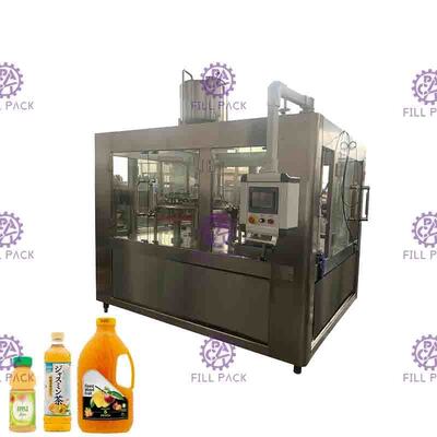 ماشین پرکن گرم اتوماتیک مونوبلاک 5000BPH بطری پلاستیکی آب پرتقال میوه پرکن و درب تجهیزات ماشین