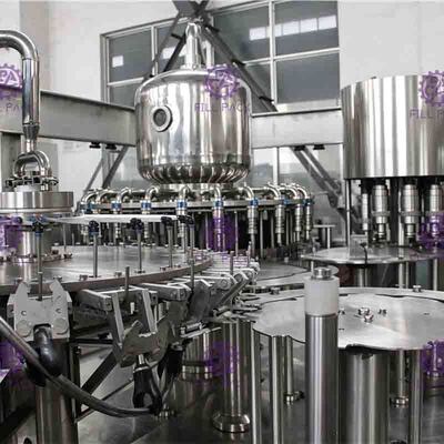 ماشین آلات اتوماتیک برای تولید آشامیدنی تجهیزات پرکن بطری های پلاستیکی 3-in-1