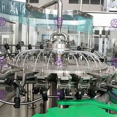 20000BPH دستگاه پرکننده آب آلوئه خمیر بطری شیشه ای بطری شیشه ای گاز پر کردن خط 3 در 1