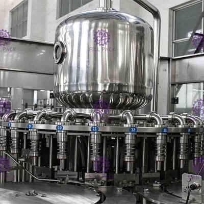 0.4 مگاپاسکال 8000BPH دستگاه آب پرتقال داغ پر کن برای شیشه های شیشه ای با درب خاموش