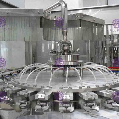دستگاه بسته بندی آب میوه بطری شیشه ای SUS304 2L 4000BPH همراه با هموژنایزر