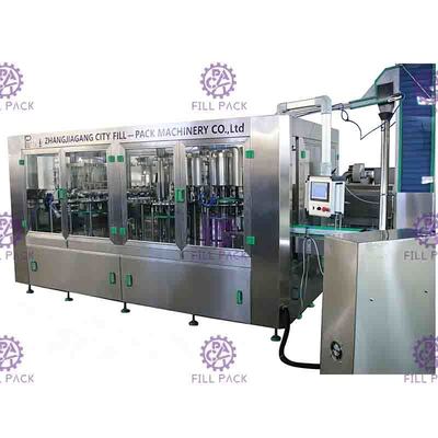 10000BPH 330ml دستگاه بسته بندی بطری آب انبه 4 موقعیت پاشش