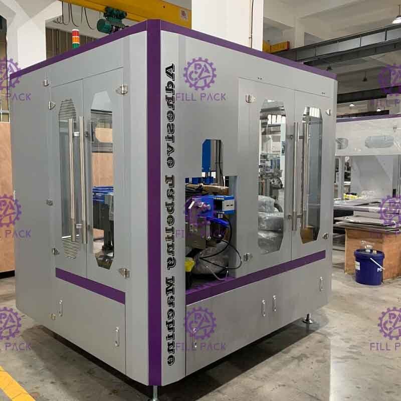 دستگاه برچسب زدن بطری شیشه ای آبجو برچسب خود چسب روتاری نوع تک برچسب