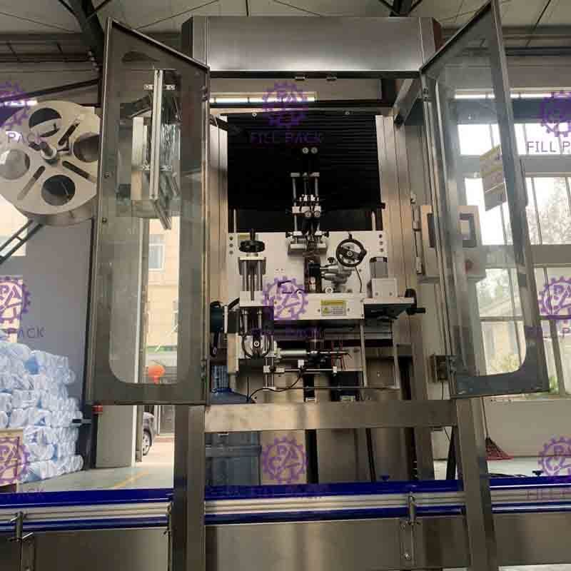 0-50BPM فولاد ضد زنگ گالن بطری برچسب ماشین PLC کنترل