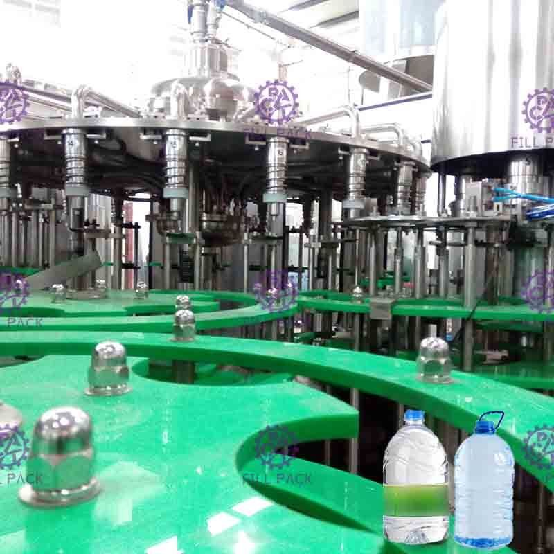 بطری پلاستیکی 3L / 5L / 10L آب معدنی 2 در 1 تجهیزات پر کننده واشر / کارخانه / دستگاه / سیستم / خط
