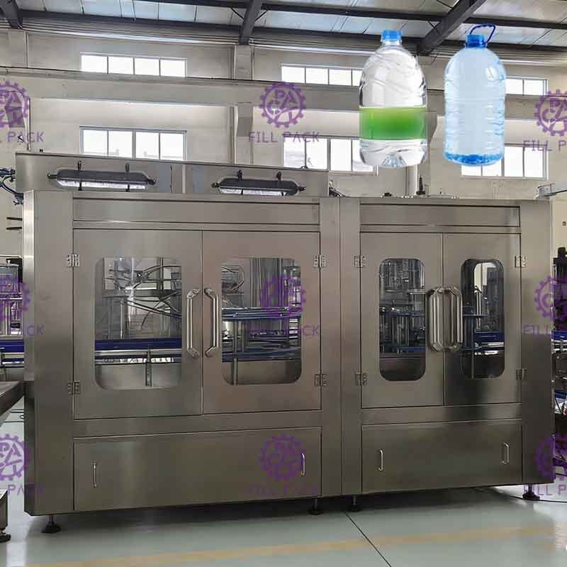 بطری پلاستیکی آب معدنی 3L / 5L / 10L 2 در 1 تجهیزات بطری / گیاه / دستگاه / سیستم / خط