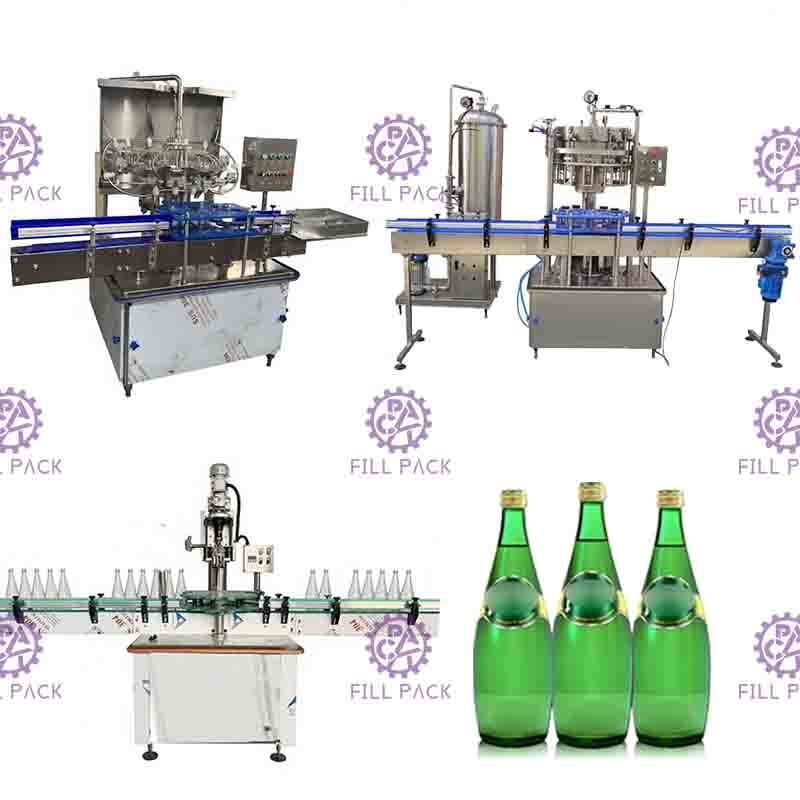 دستگاه پرکن اتوماتیک نوشیدنی گازدار 1500BPH خط نوشیدنی درب آلومینیومی بطری شیشه ای 2 لیتری